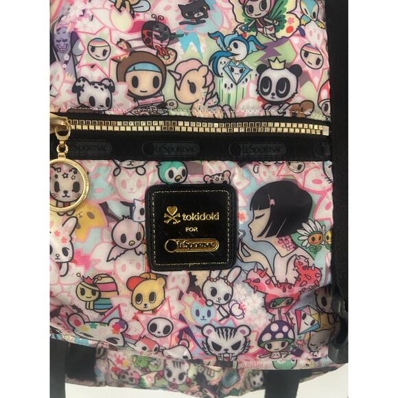 LeSportsac X TokiDoki Fioritura Print Large Strap All Over Print Backpack RARE - Picture 8 of 12